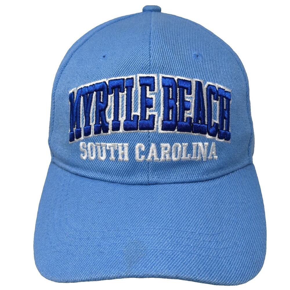CSI Myrtle Beach South Carolina Baseball Cap Blue One Size Strapback Hat Moon